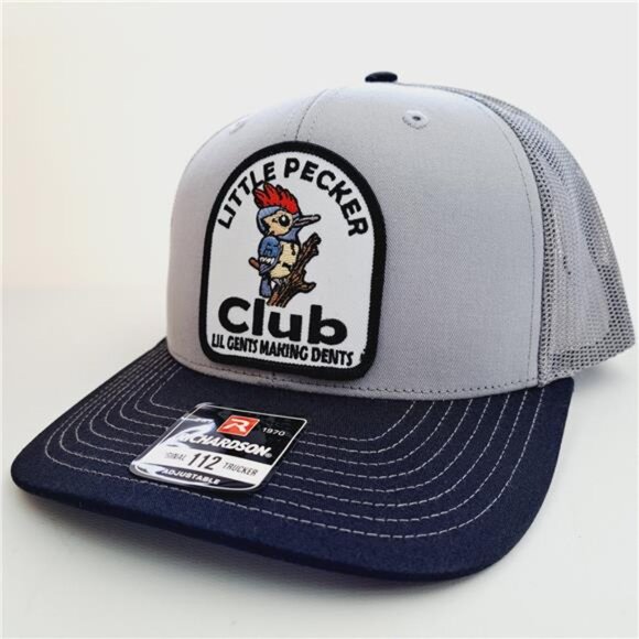 Retro Funny Little Pecker Club Patch Richardson 112 Mesh Snapbak Trucker Cap Hat